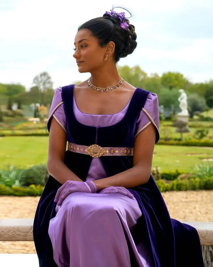 Elegant purple gown