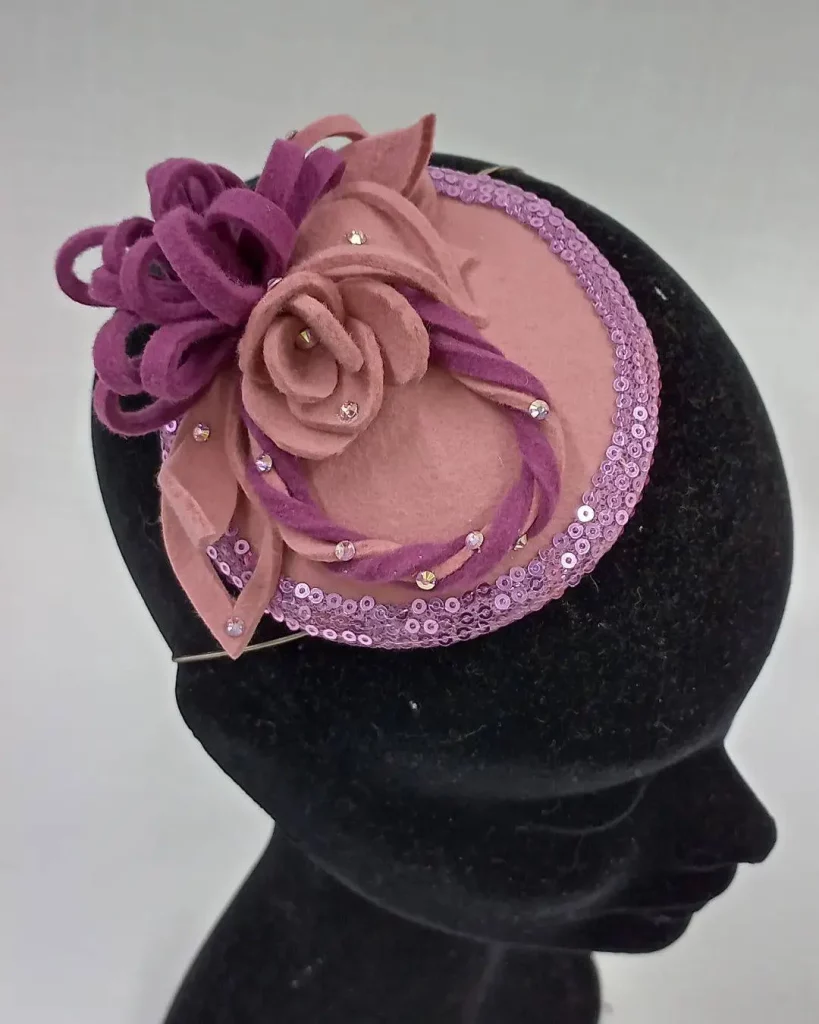 Embroidered fascinators for women