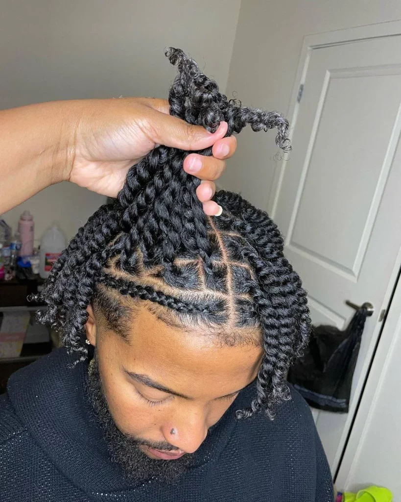 Men's Rope Braids with Buzz Cut