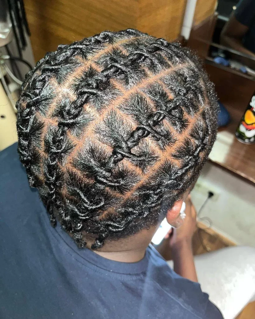 Interlocked Locs Styles for Men with Thin Hair