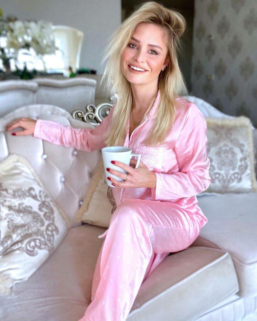 pink satin pyjamas