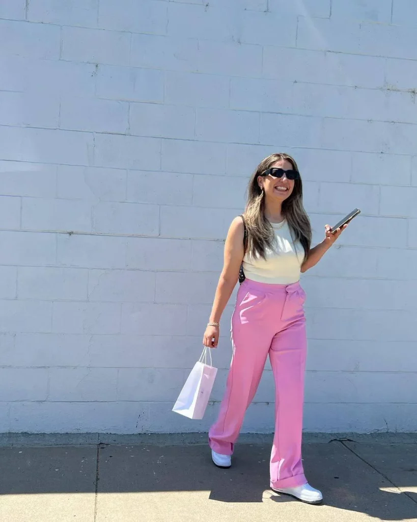 Pink street style pants