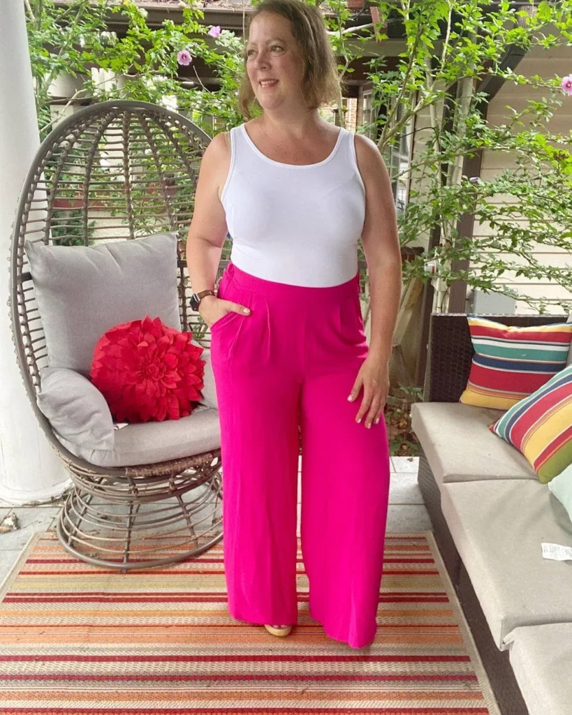 Pink casual pants