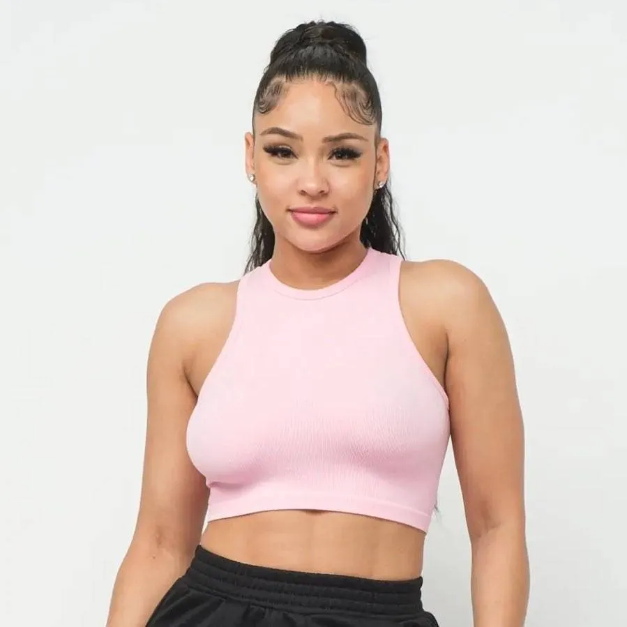 Pink yoga tops for women